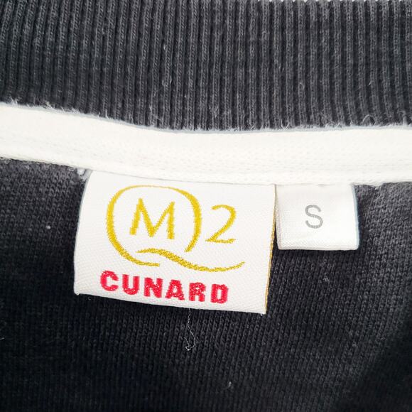 Queen Mary 2 Cunard Black & White Embroidered Logo and Script Crewneck Women’s S - Picture 5 of 7